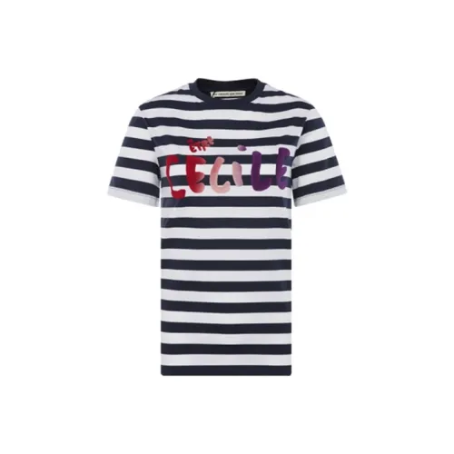 ETRE CECILE Белый и синий цвет Женские футболки
