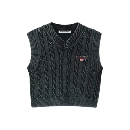 Alexander Wang SS25 Майка Женская Выстиранный Черный