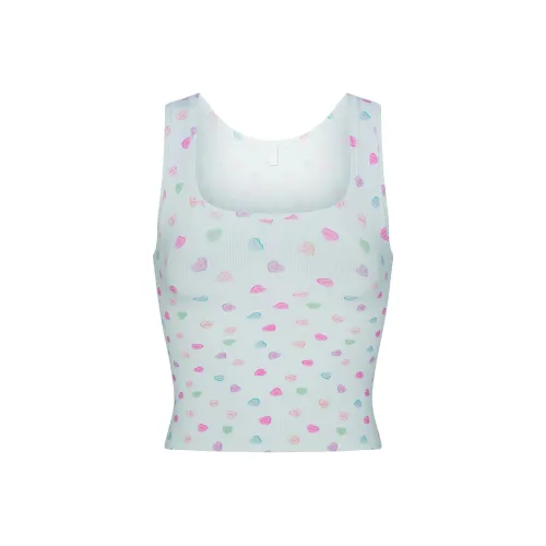 SKIMS Valentine's Day Collection SS25 Майка Женская Облако Конфетный Сердце С принтом