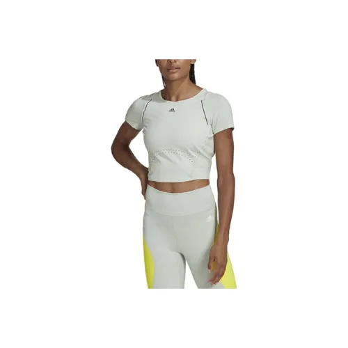 Adidas T-Shirt Женская Серый Зеленый