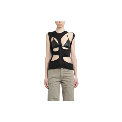 RICK OWENS Черные Женские Майки