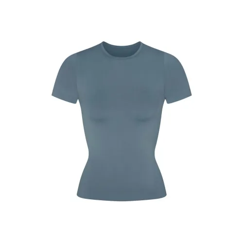 SKIMS T-рубашка Женская Кианит Синий Кристалл Камень