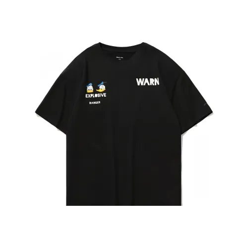 LiNing x Disney Sports Fashion Collection Рукав с оборванным плечом T-рубашка Женская Черная