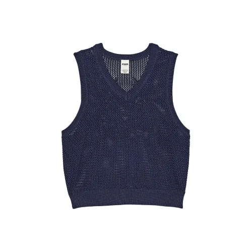 Victoria's Secret Розовый Cambridge Knit Cropped Жилет Midnight Синий Майка Женская Midnight Синий Морской