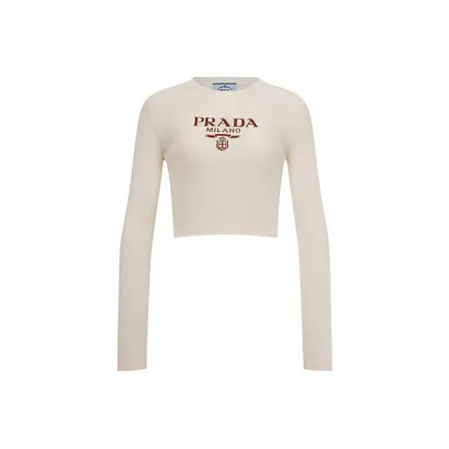 PRADA FW22 Свитер Женский Бежевый