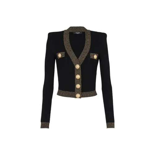 BALMAIN SS23 КРАП ТОП Женский Черный