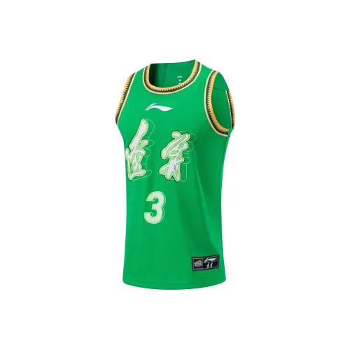 Лайнер CBA Collection Баскетбольная Джерси Команда Liaoning Bengang ZHAO Jiwei № 3 Мужская Полевая Зеленая