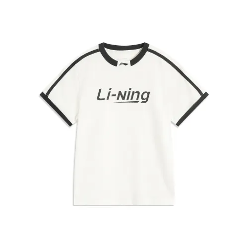 LINING Sports Life Collection T-Shirt Женская Айвори Черный