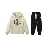 Хаки свитшот + черные штаны