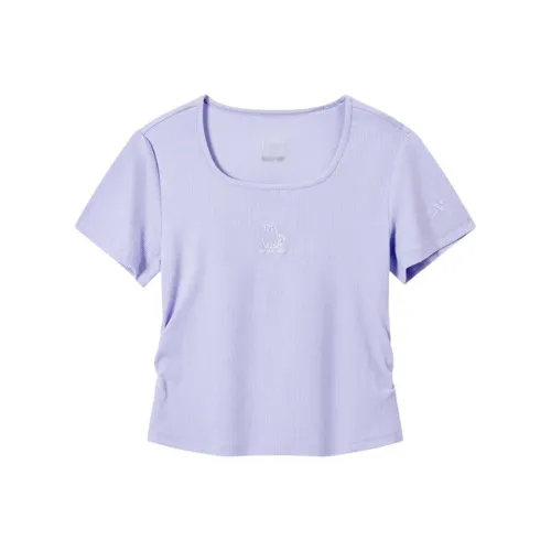 XTEP Sports Life Collection Светлый Облачный Фиолетовый Женские Футболки