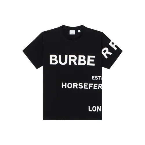 Burberry Рукав с оборванным плечом T-рубашка Женская Черная