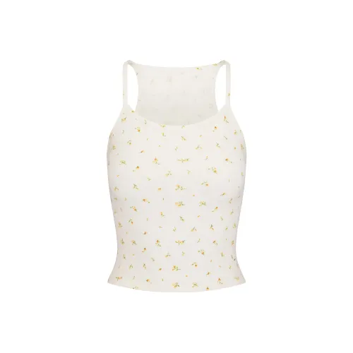 SKIMS SS24 COTTON Collection Хлопок Rib CAMI Майка Женская MARIGOLD ROSEBUD Принт Маригольд Розебуд Принт