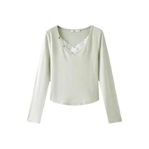 Three Blessings Standard T-Shirt Женская Мятно-Зеленая