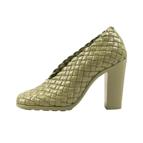 Bottega Veneta Lido Квадратный каблук Высокие каблуки Женские Зеленый