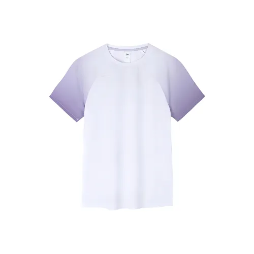 ANTA Running Collection Бег Т-Рубашка Женская Чисто Белая С Полным Принт