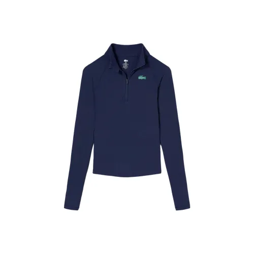 LACOSTE x Bandier Pro Реглан-рукав Т-рубашка Женская Морской Синий