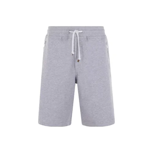 BRUNELLO CUCINELLI Серые Мужские спортивные шорты
