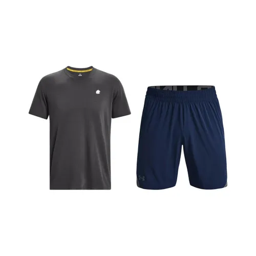 Under Armour Серый+Синий Мужская Повседневная Спортивная Одежда