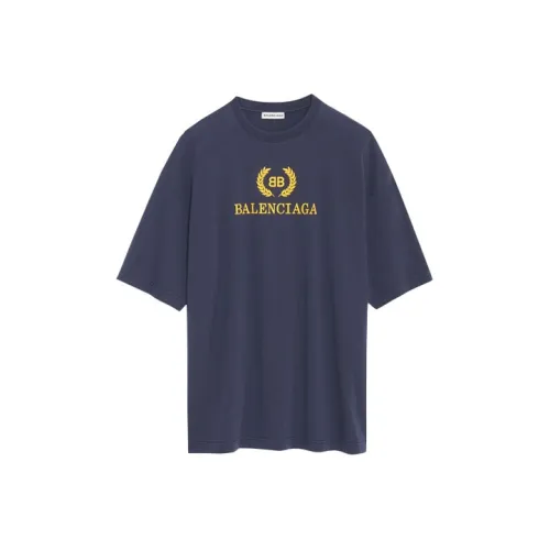 Balenciaga Стандартная футболка женская темно-синий стандартный крой