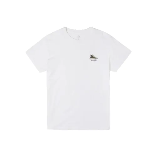 Конверс Комплект с короткими рукавами T-рубашка Женская Белая Американский винтаж