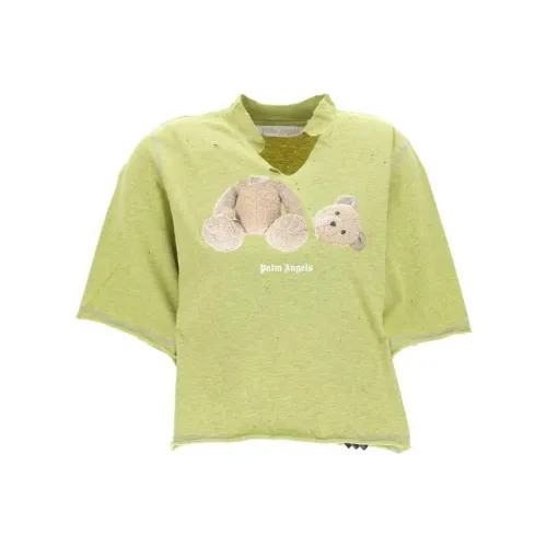 PALM ANGELS Зеленый Женские Короткие Топы