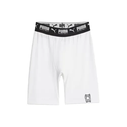 PUMA Šortky Hoops Team Спортивные шорты Мужские Белые