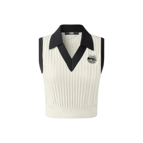 Karl Lagerfeld Майка Женская Белая