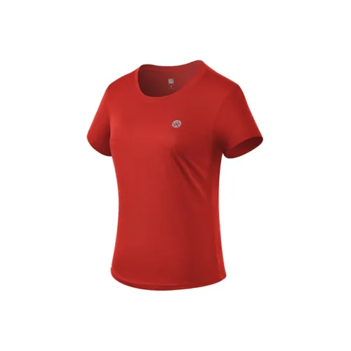 BMAI Бег Т-Рубашка Женская Темно-Красная