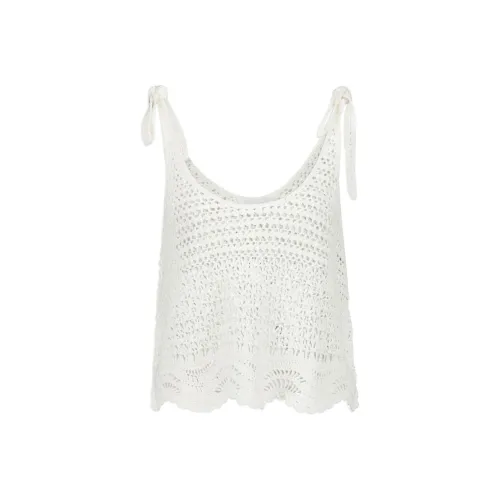 Zimmermann SS24 Майка Женская Айвори Белый