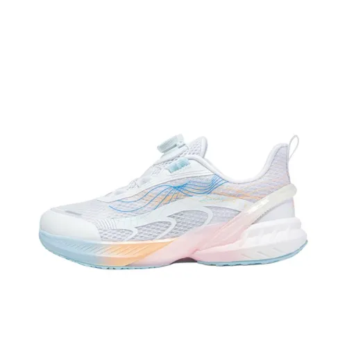 XTEP Устойчивый к истиранию Дышащий Низкий Верх Детская Беговая Обувь Xtep Белый Microwave Синий Подростки