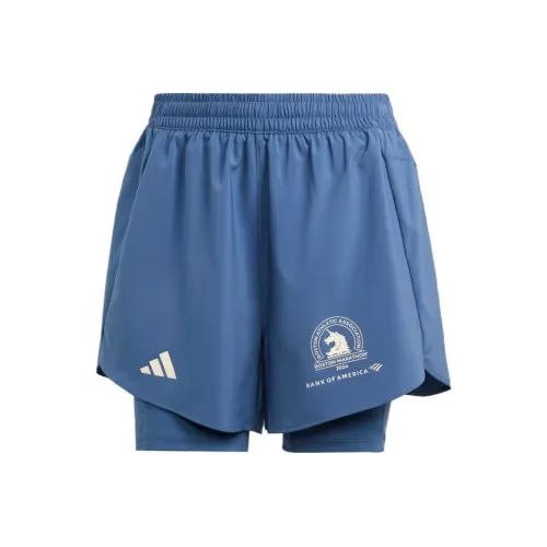 Adidas Boston Marathon 2024 2-в-1 Шорты Спортивные шорты Мужские Синие