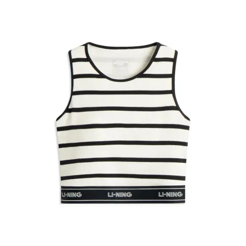 LINING Майка Женская Айвори Черная