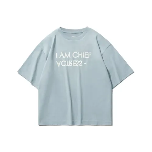 LINING Sports Fashion Collection Синие Женские Футболки