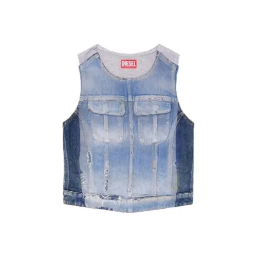 DIESEL FW24 Майка Женская Синяя