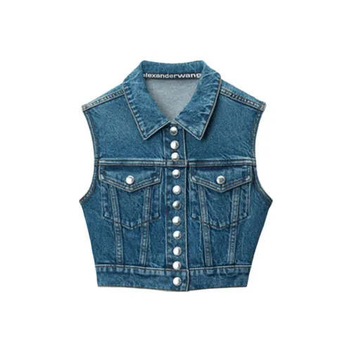 Alexander Wang FW24 Майка Женская Темно-синяя