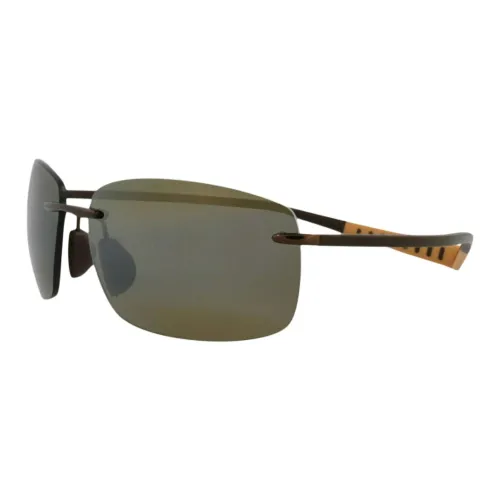 Maui Jim Металл Прямоугольные Солнцезащитные очки Унисекс Умбра