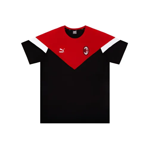 PUMA AC MILAN Черный Красный Мужская Футбольная Джерси