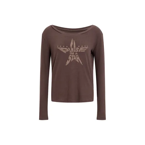 Ariseism T-Shirt Женская Темно-Коричневый