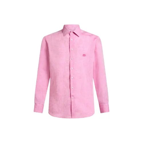 ETRO Розовые Мужские Рубашки