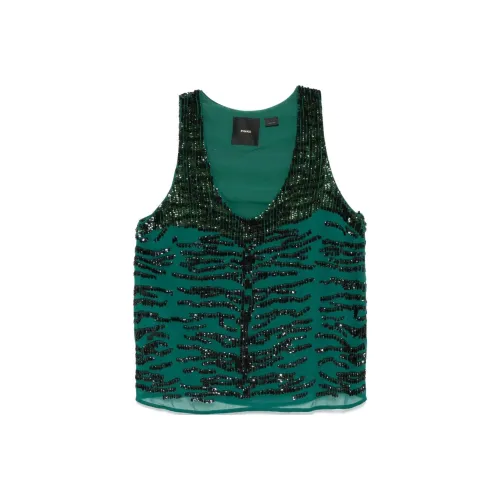 PINKO FW24 Майка Женская Изумрудно-Зеленая