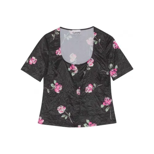 GANNI T-рубашка женская черная и серая