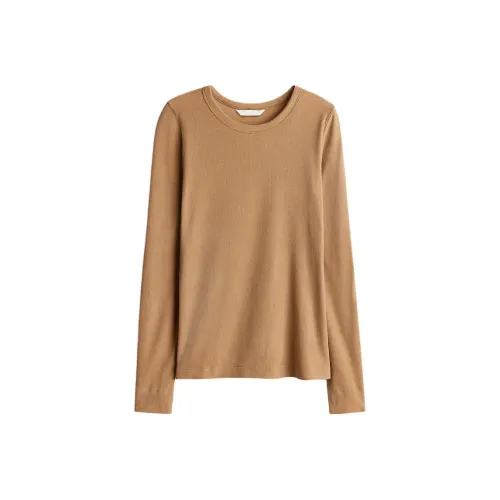 H&M Темно-бежевые женские футболки