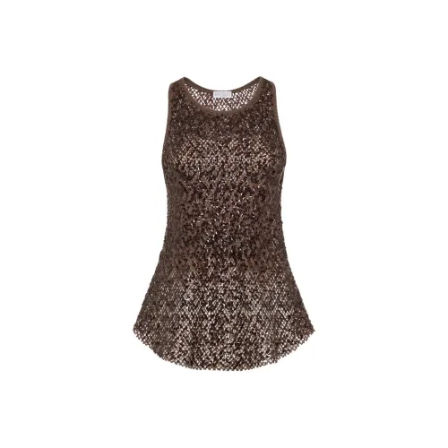 BRUNELLO CUCINELLI SS25 Майка Женская Шоколад