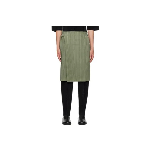 Homme Plissé Issey Miyake Юбка Мужская Зеленая