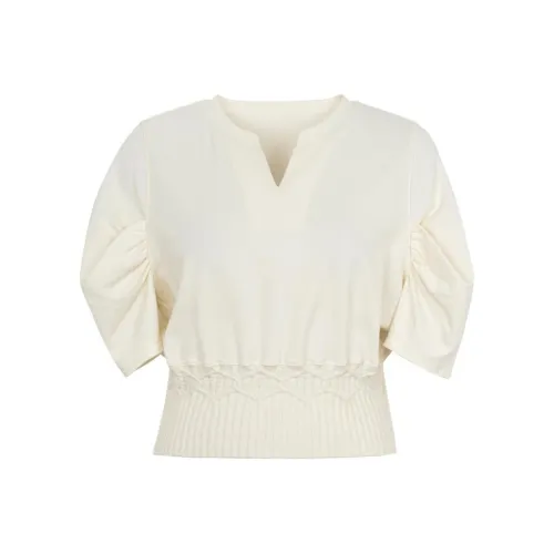 XG Рукав с сборками T-рубашка Женская