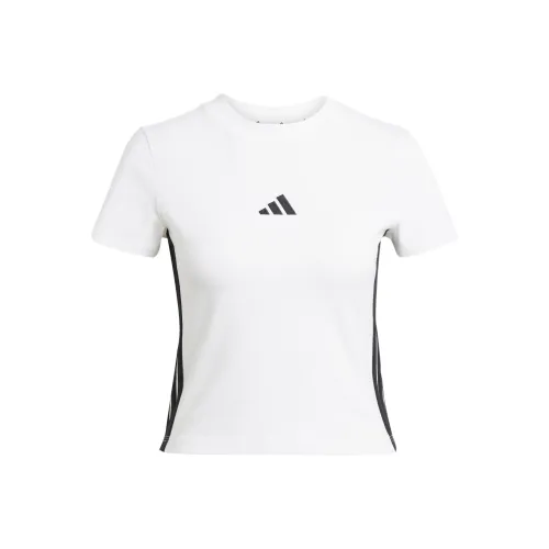 Adidas Essentials Стандартная футболка Женская Белая Черная