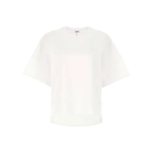 LOEWE SS21 Рукав с оборванным плечом T-рубашка Женская Белая