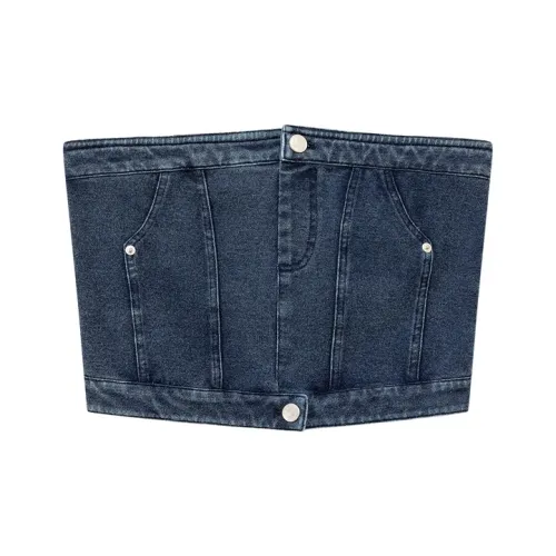 CHUU Майка Женская Средняя Джинсовая Синяя