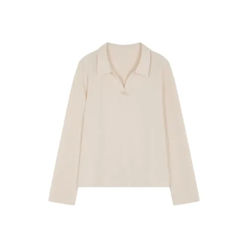 MOHANYIMEI Бежевый Абрикос Женские T-рубашки