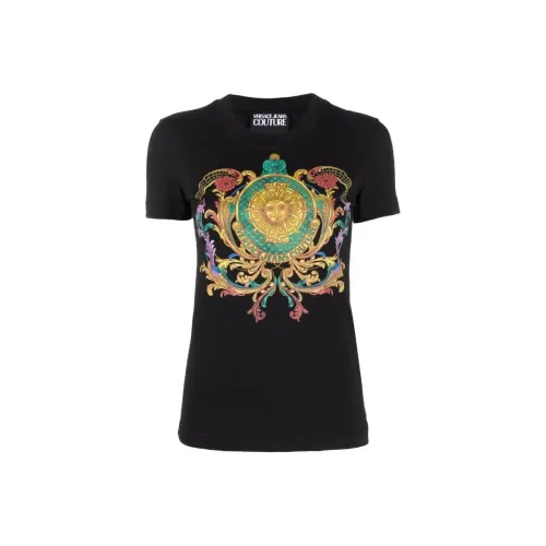 VERSACE JEANS COUTURE T-рубашка женская черная